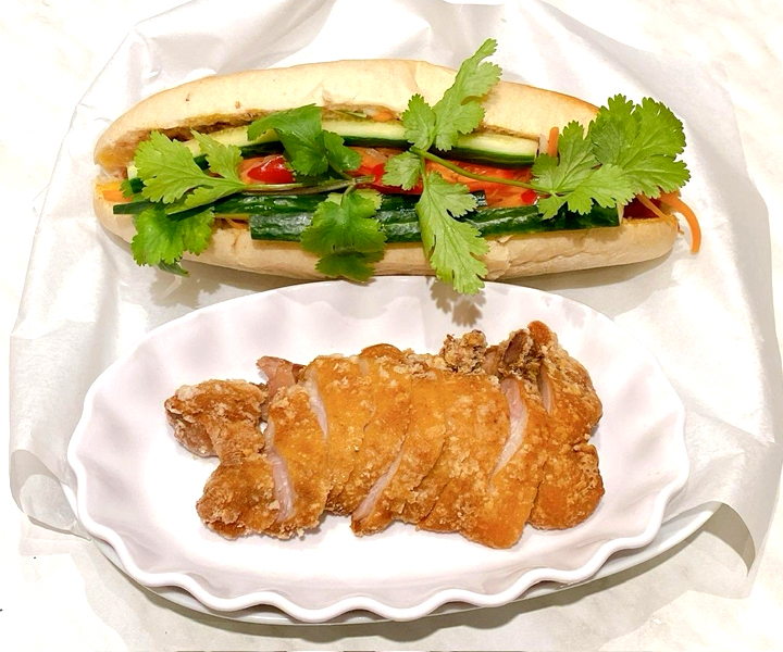 Roasted duck baguette